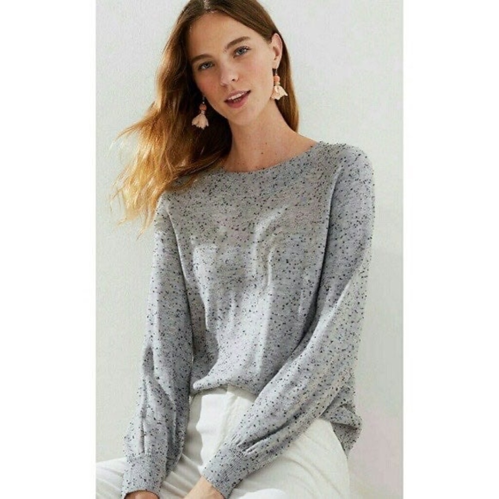 LOFT speckled sweater in gray, Size small